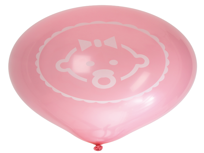 Bebis latexballong set rosa