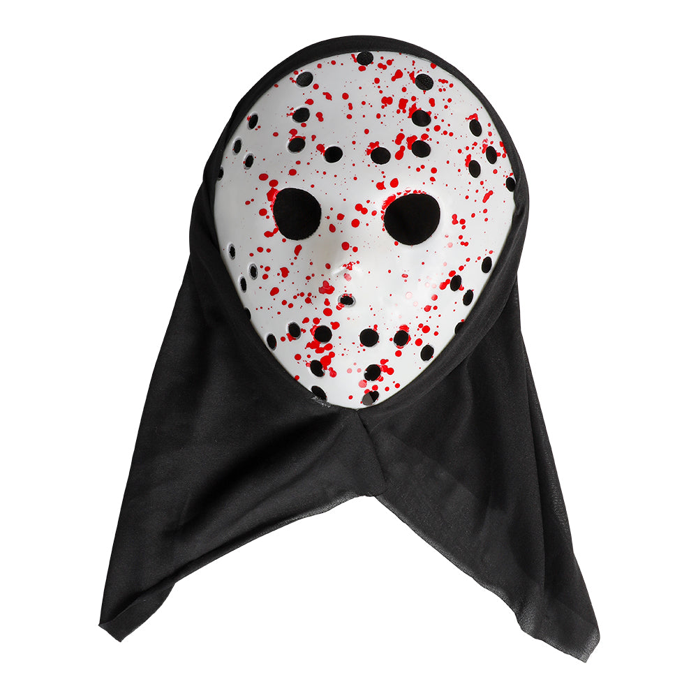 Blodig Halloweenmask med huva