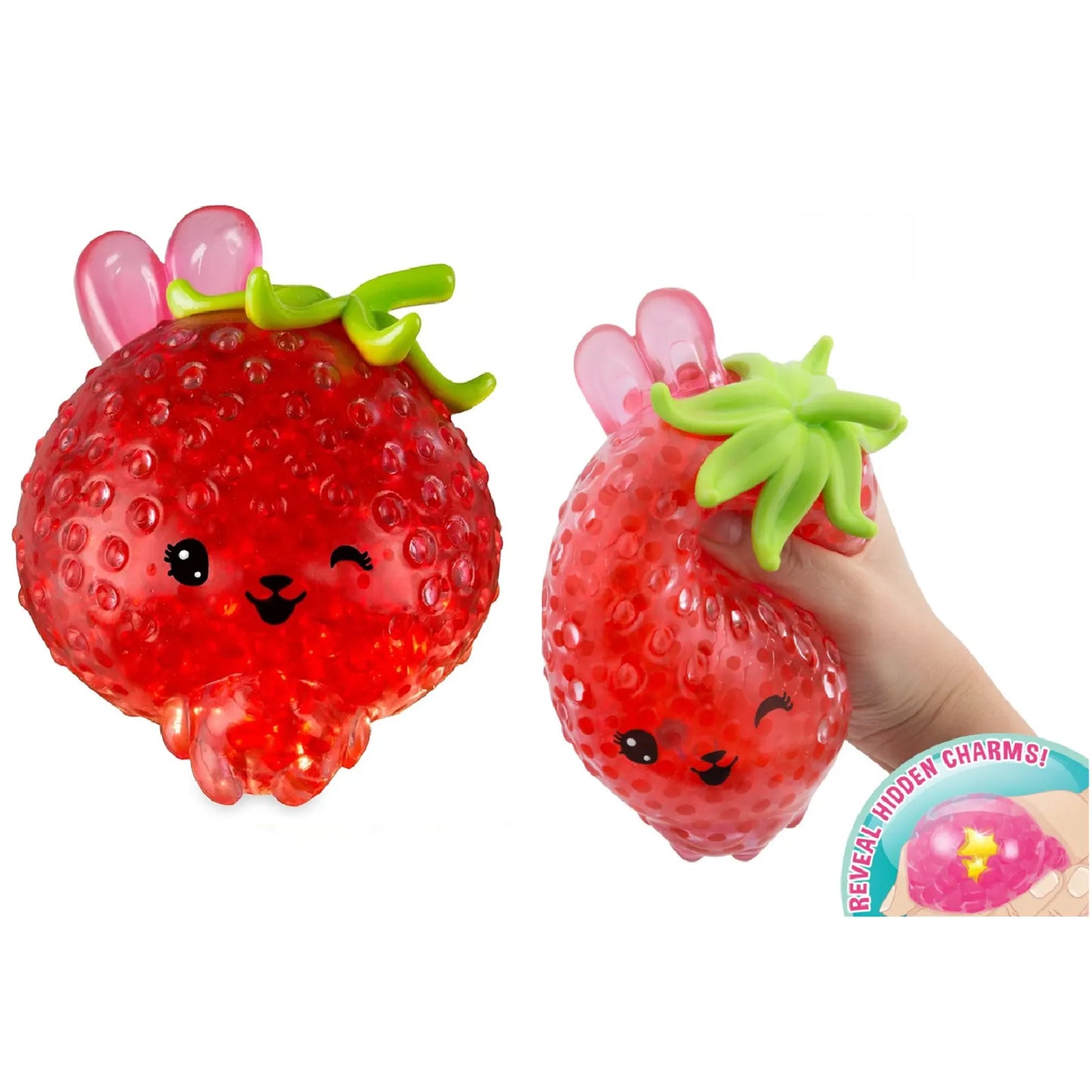 Bubbleezz Squishy Jordgubbe - Stor 12 cm