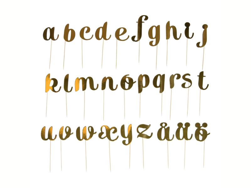 Cake topper Bokstäver