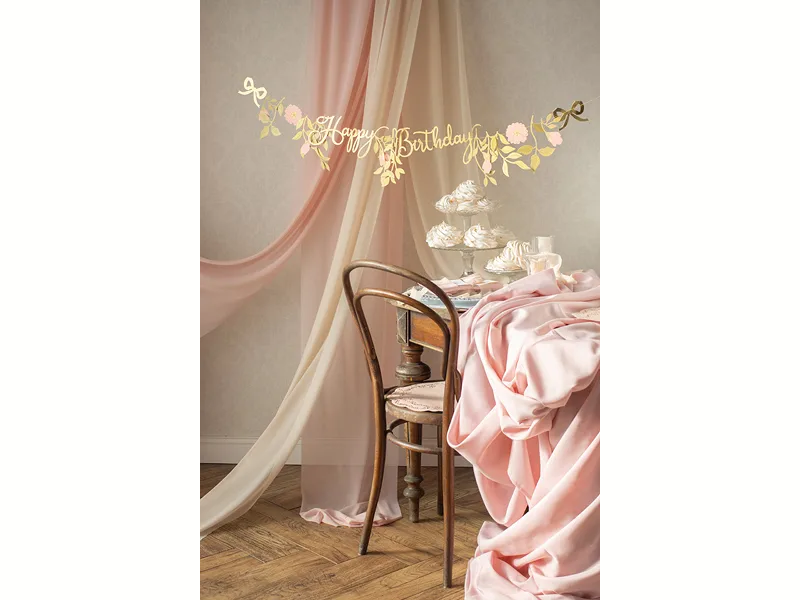 Banner Happy Birthday Blommor