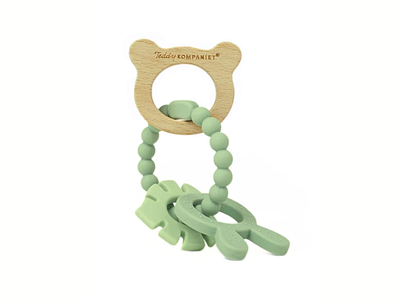 Teddykompaniet - Bitring i silikon och trä
