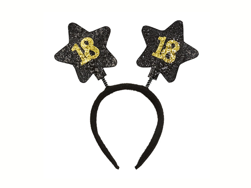 Diadem stjärnor & årtal svart/guld