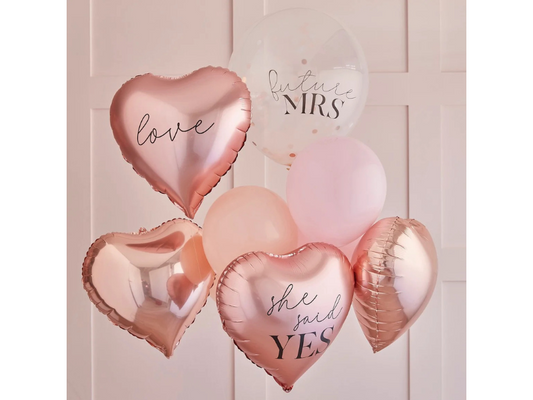Ballongset roséguld - ”Future Mrs”