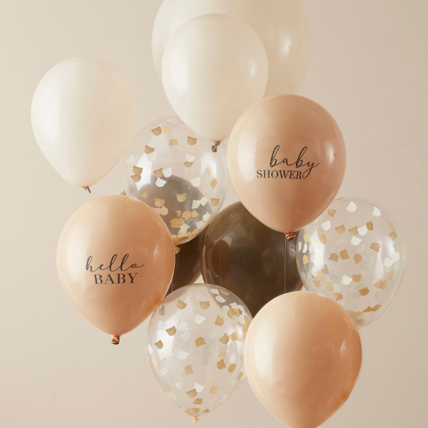 Ballonger beige/brun - ”baby SHOWER”