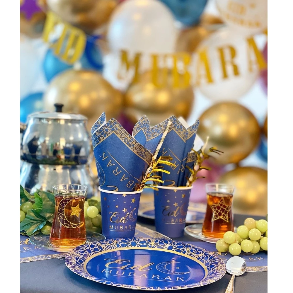 Papperstallrikar Eid Mubarak 8-pack