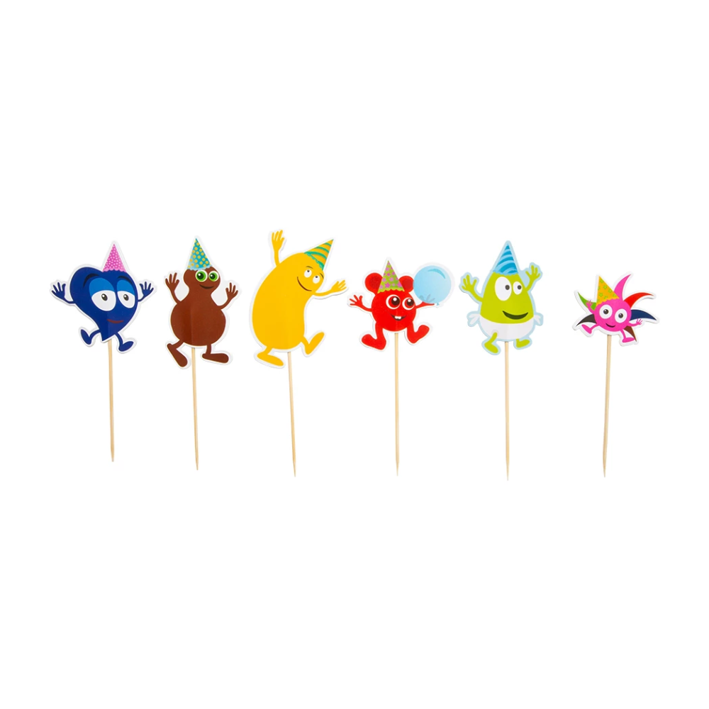 Cake picks Babblarna 6-pack