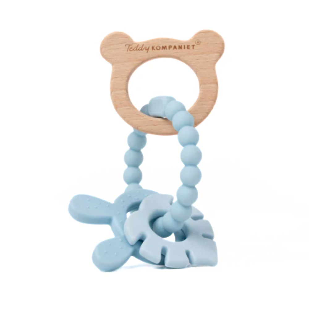 Teddykompaniet - Bitring i silikon och trä