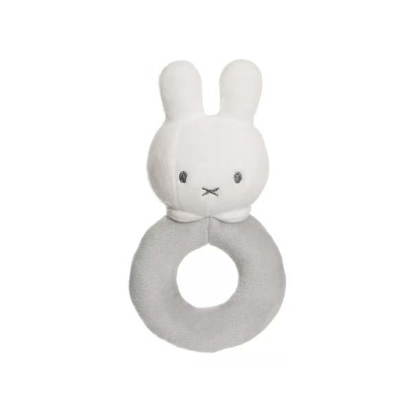 Teddykompaniet - Skallra Miffy - grå/vit