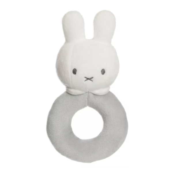 Teddykompaniet - Skallra Miffy - grå/vit