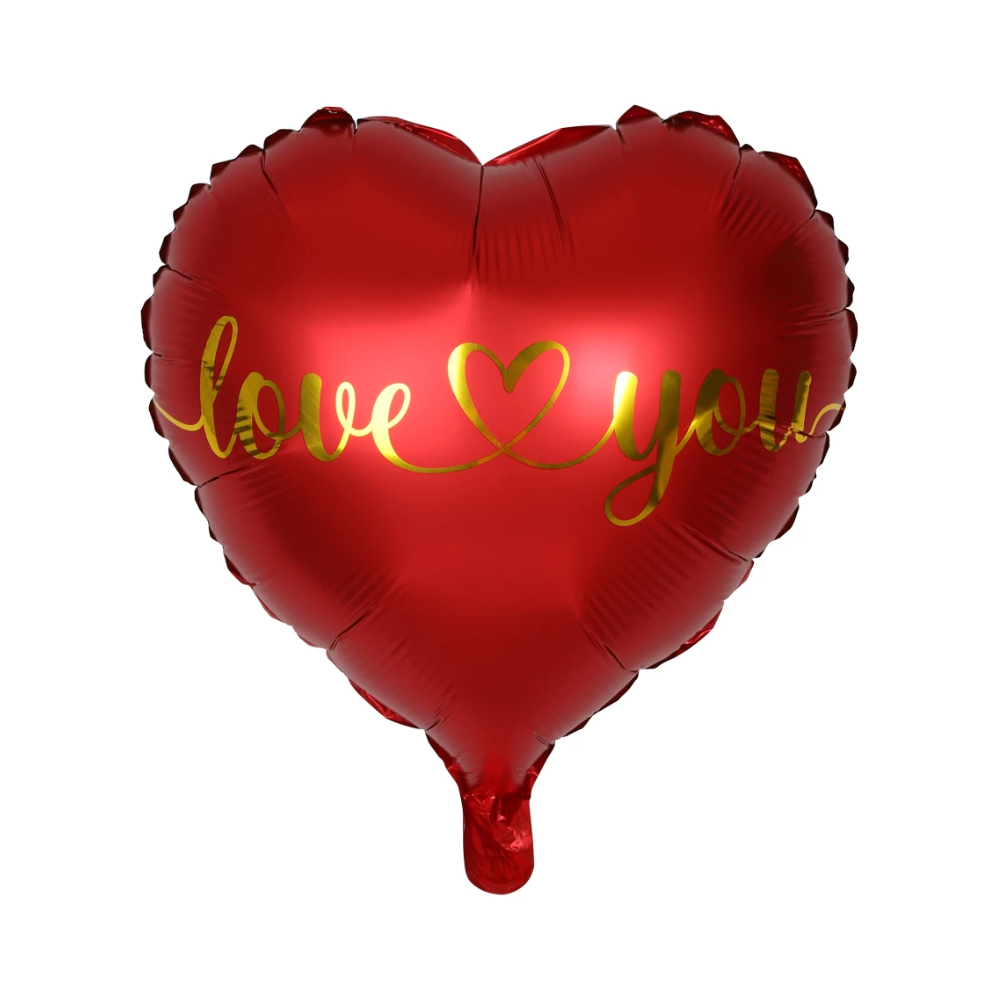 Folieballong Hjärta - love you