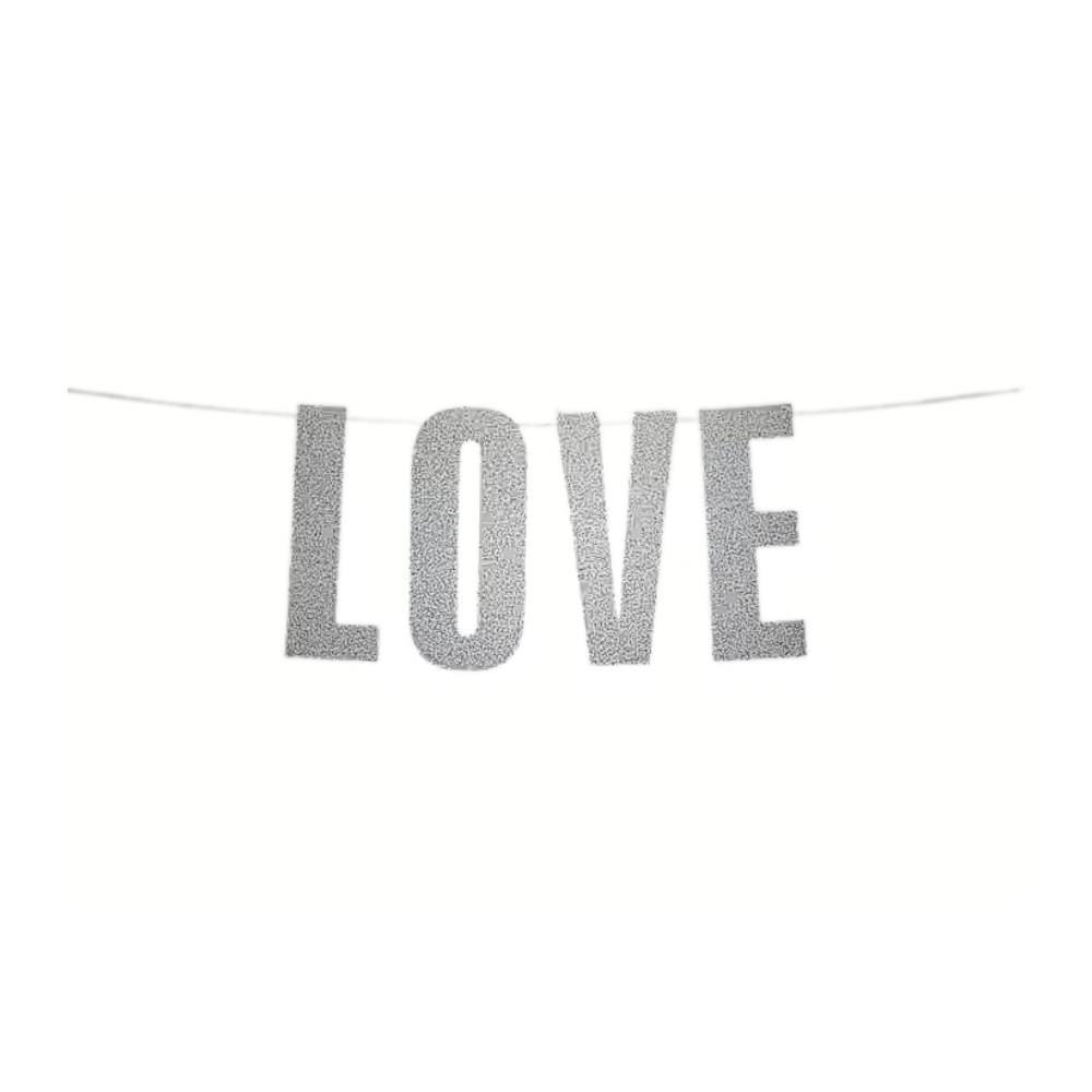 Girlang LOVE Silverglitter
