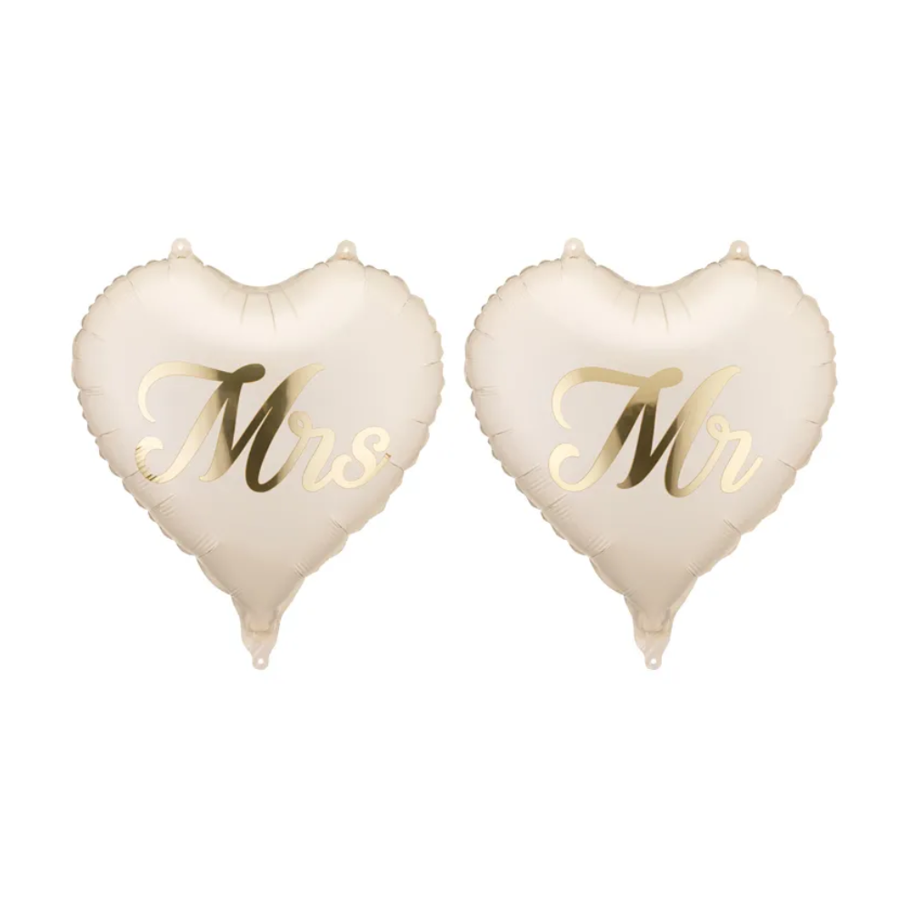 Folieballonger Mr och Mrs 2-pack