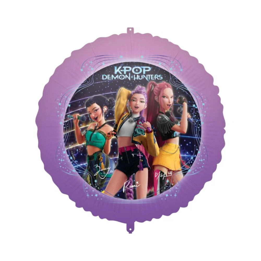Rund folieballong K-Pop Demon Hunters