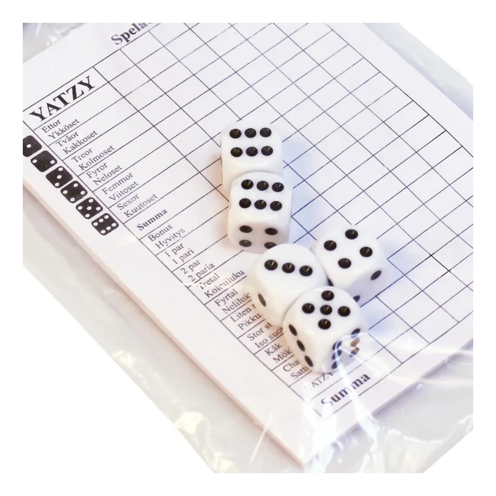 Yatzyspel med tärningar