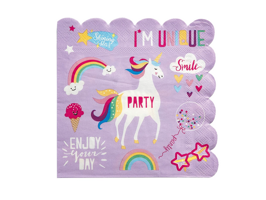 Pappersservetter Enhörning 16-pack
