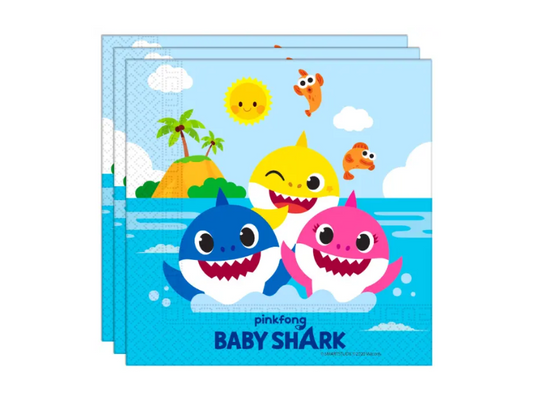 Servetter Baby Shark 20-pack