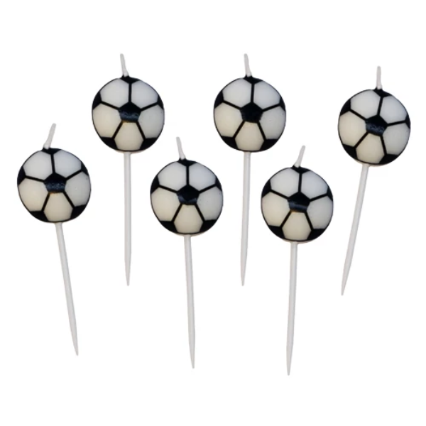 Tårtljus Fotboll 6-pack