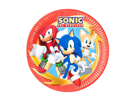 Papperstallrikar Sonic The Hedgehog 8-pack