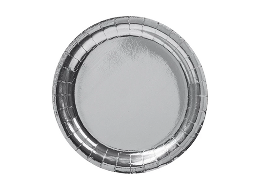 Papperstallrikar silver 8-pack