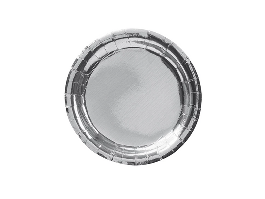 Pappersassietter silver 8-pack