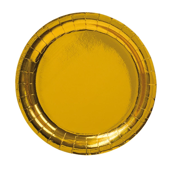 Papperstallrikar guld 8-pack