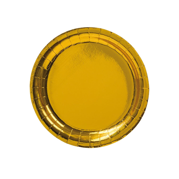 Pappersassietter guld 8-pack