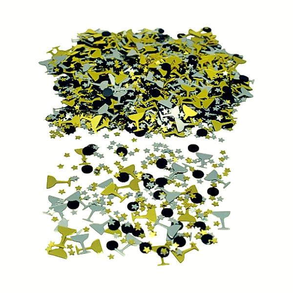 Konfetti Partymix Guld/Silver/Svart