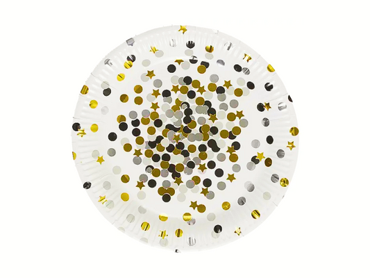 Papperstallrikar Stjärnor & Prickar 8-pack