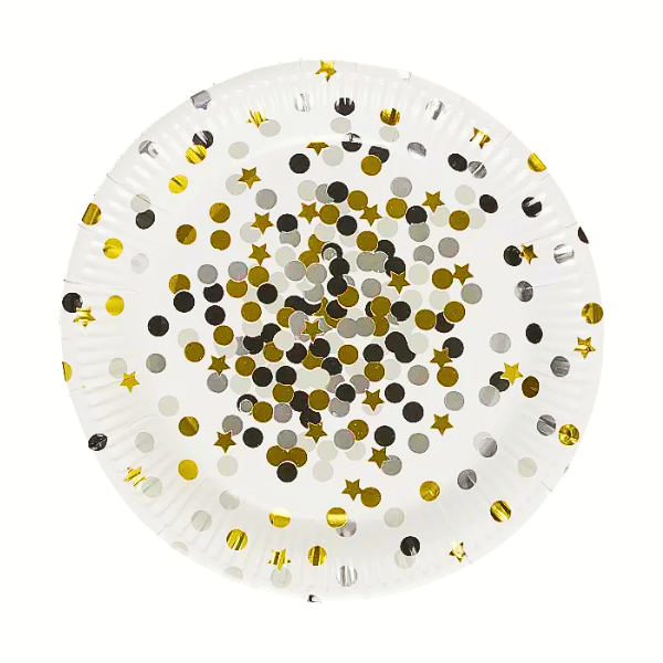 Papperstallrikar Stjärnor & Prickar 8-pack