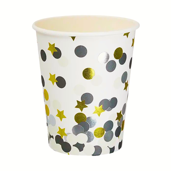 Pappersmuggar Stjärnor & Prickar 8-pack