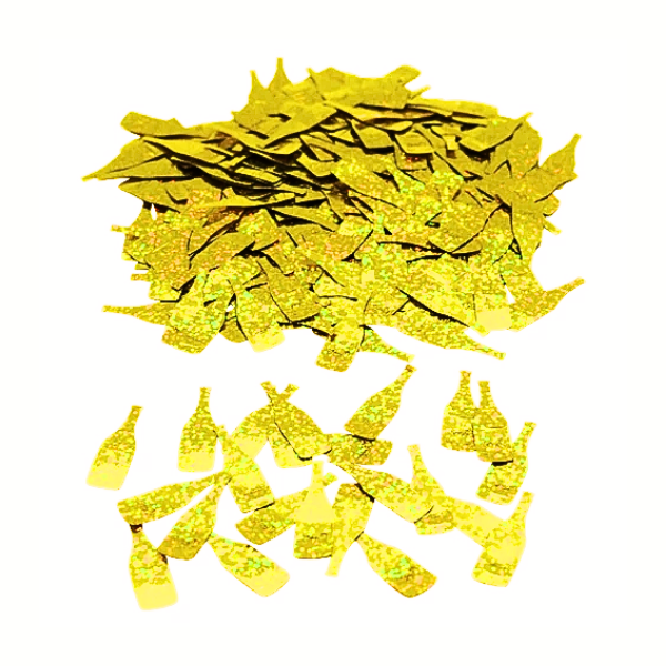 Konfetti Flaskor Guld