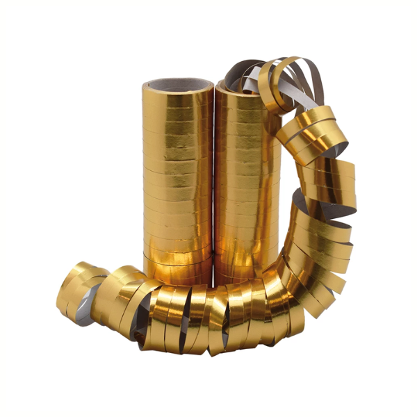 Serpentiner Holografisk guld 2-pack