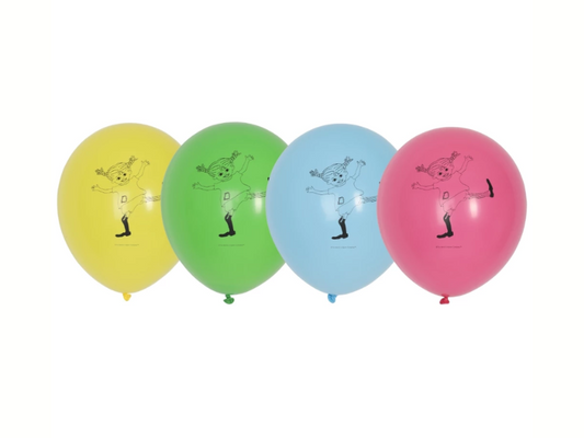 Latexballonger Pippi Långstrump 8-pack