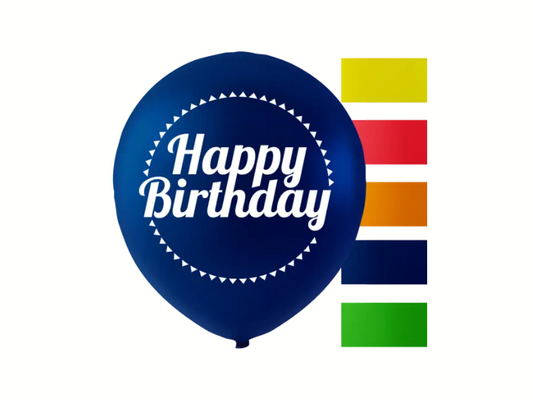 Latexballonger Happy Birthday 8-pack