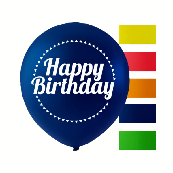 Latexballonger Happy Birthday 8-pack