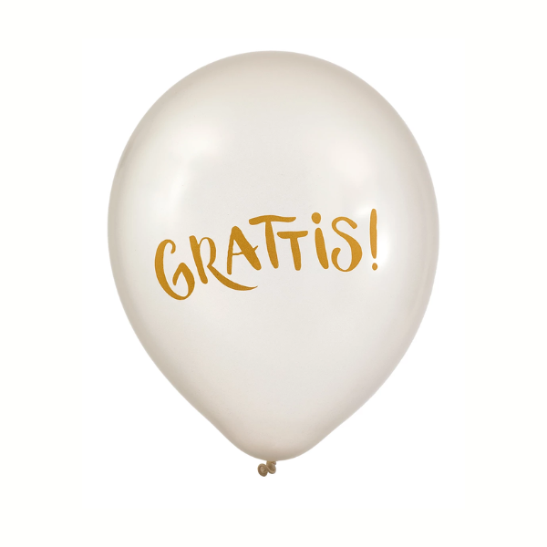 Latexballonger GRATTIS! vita 6-pack