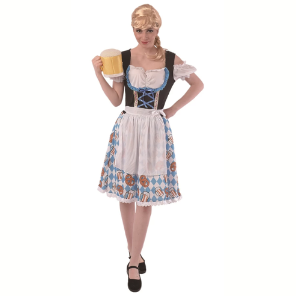 Maskeraddräkt Beer Girl blå