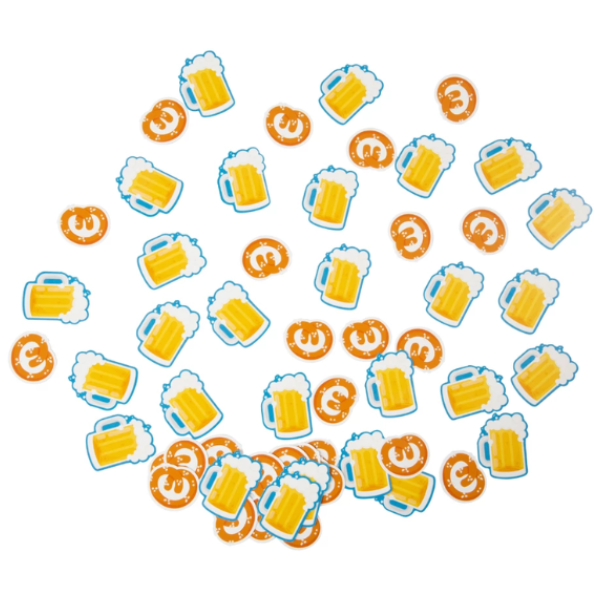 Papperskonfetti Ölbägare & Kringlor 20-pack