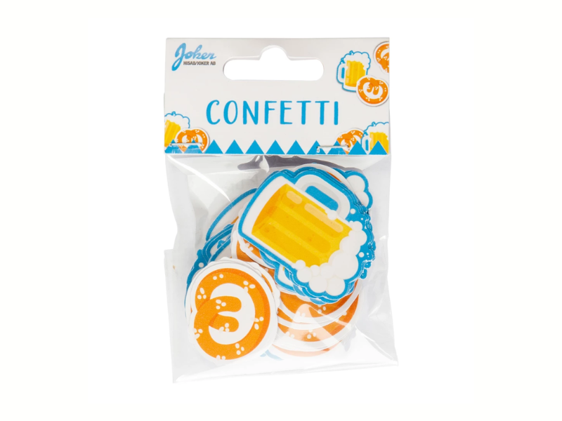 Papperskonfetti Ölbägare & Kringlor 20-pack