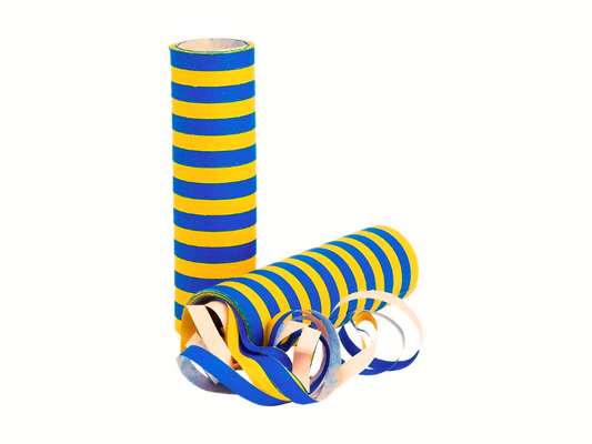 Serpentiner Gul/Blå 2-pack