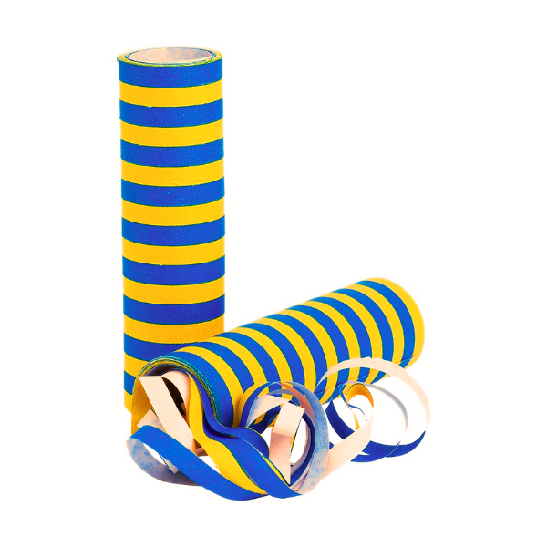 Serpentiner Gul/Blå 2-pack