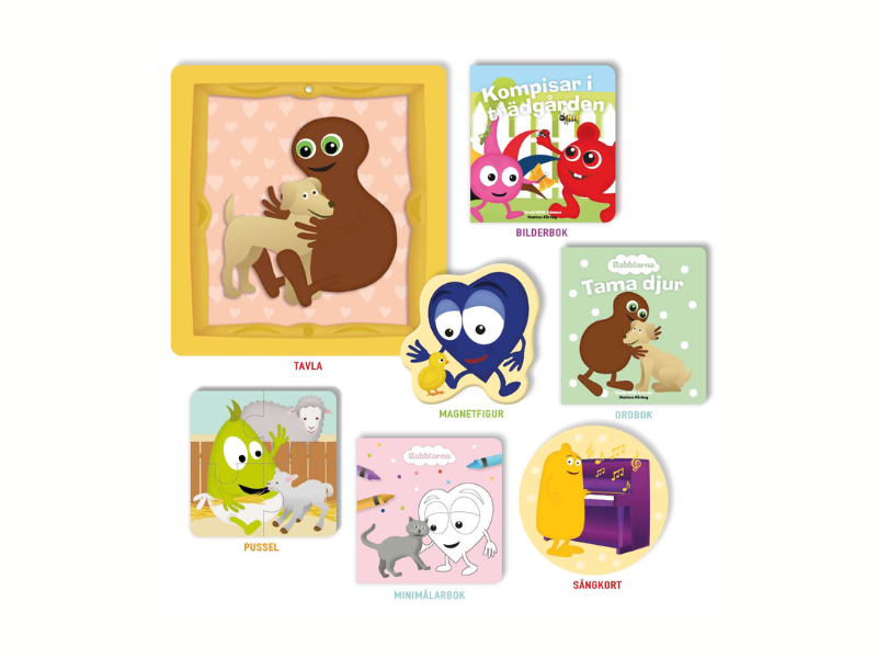 Babblarna "Min första bokhylla - tema DJUR"
