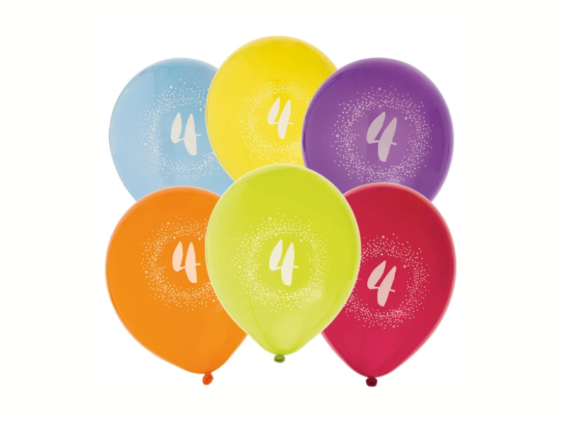 Latexballonger Siffror 1-10 6-pack