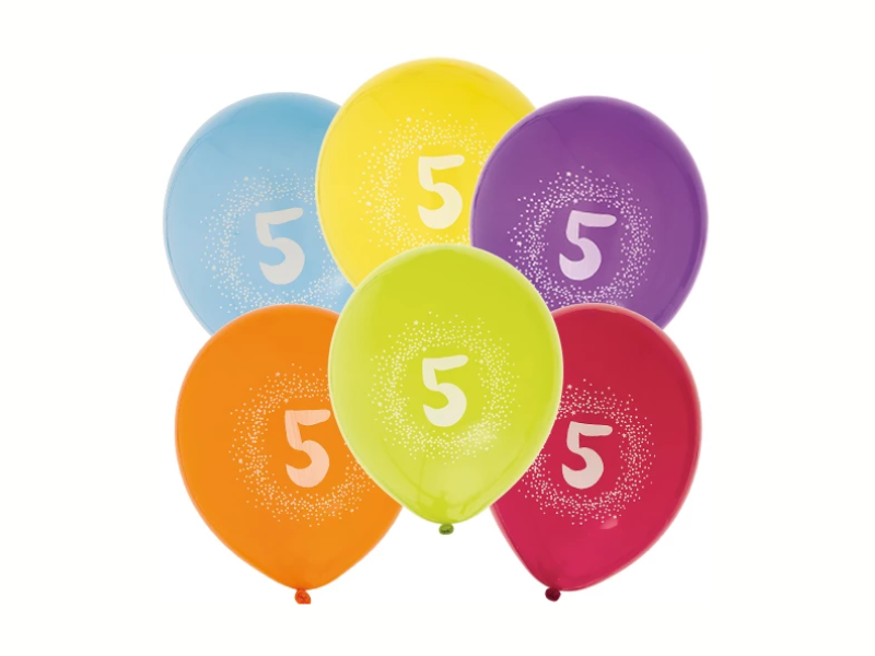 Latexballonger Siffror 1-10 6-pack