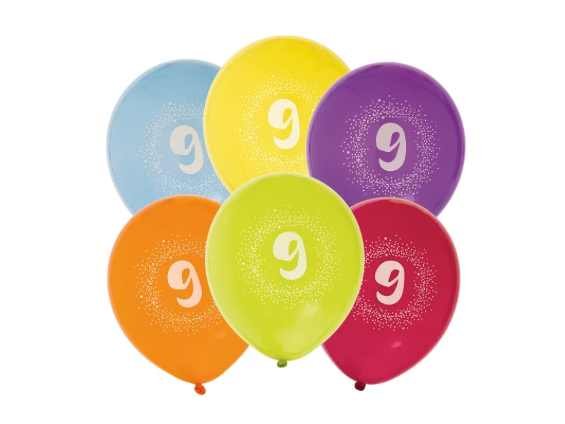 Latexballonger Siffror 1-10 6-pack