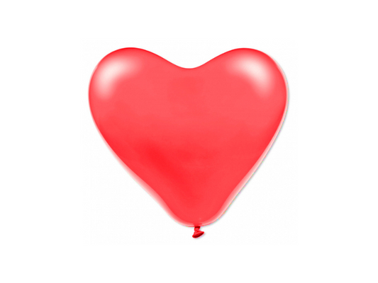 Röda hjärtformade latexballonger 6-pack
