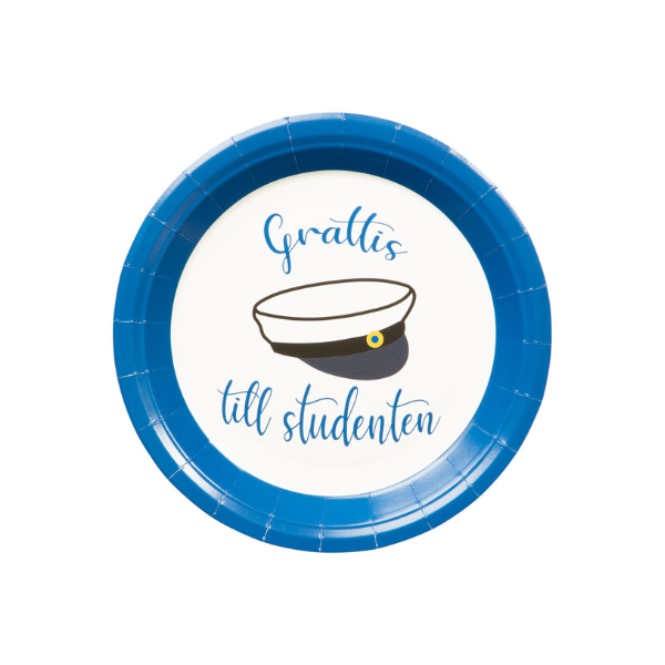 Papperstallrik student 23cm