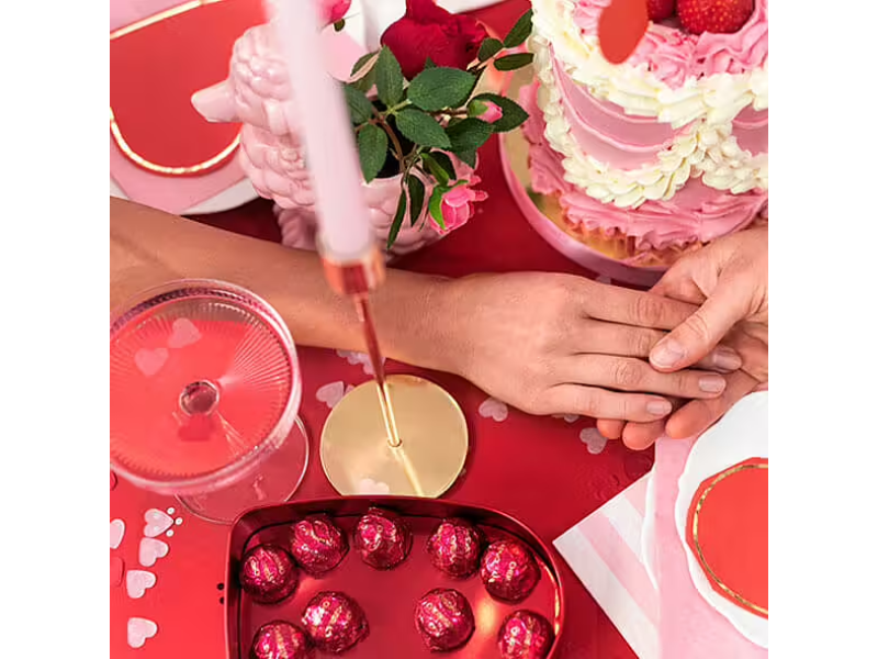 Konfetti - rosa hjärtan