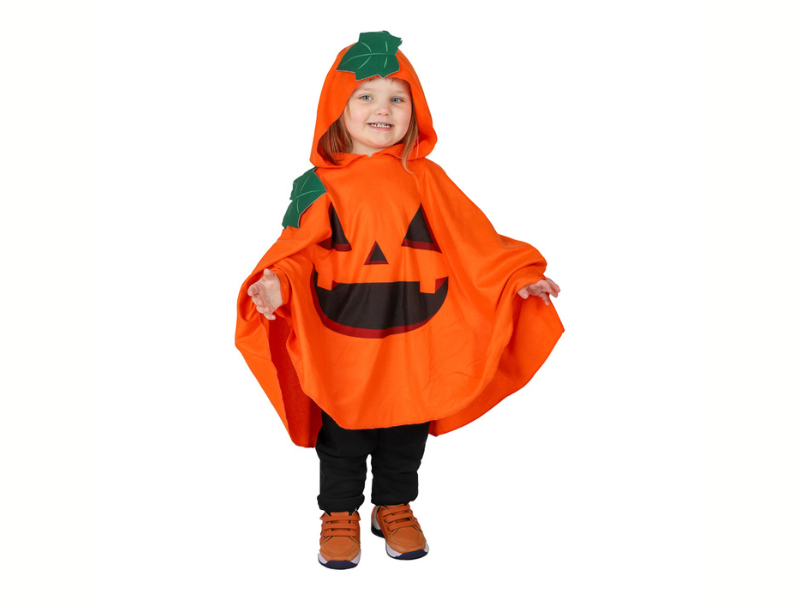 Pumpadräkt – Poncho med Huva